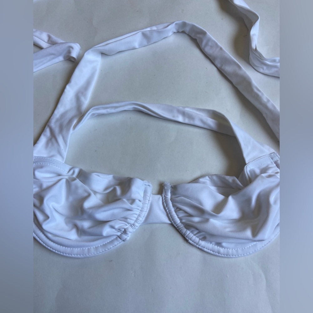 Meshki White Bikini Adjustable Swimwear